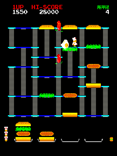 Burger Time (DECO Cassette) Screenshot 1